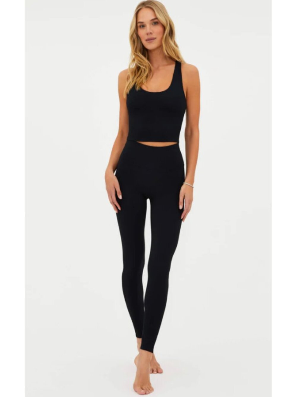 Beach Riot Piper Legging in Black Waffle